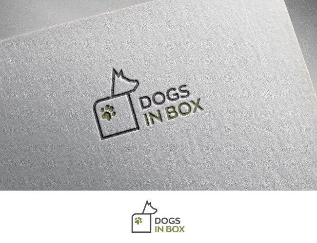 Projektowanie logo dla firm,  Logo dla marki Dogs in box, logo firm - Stalmika